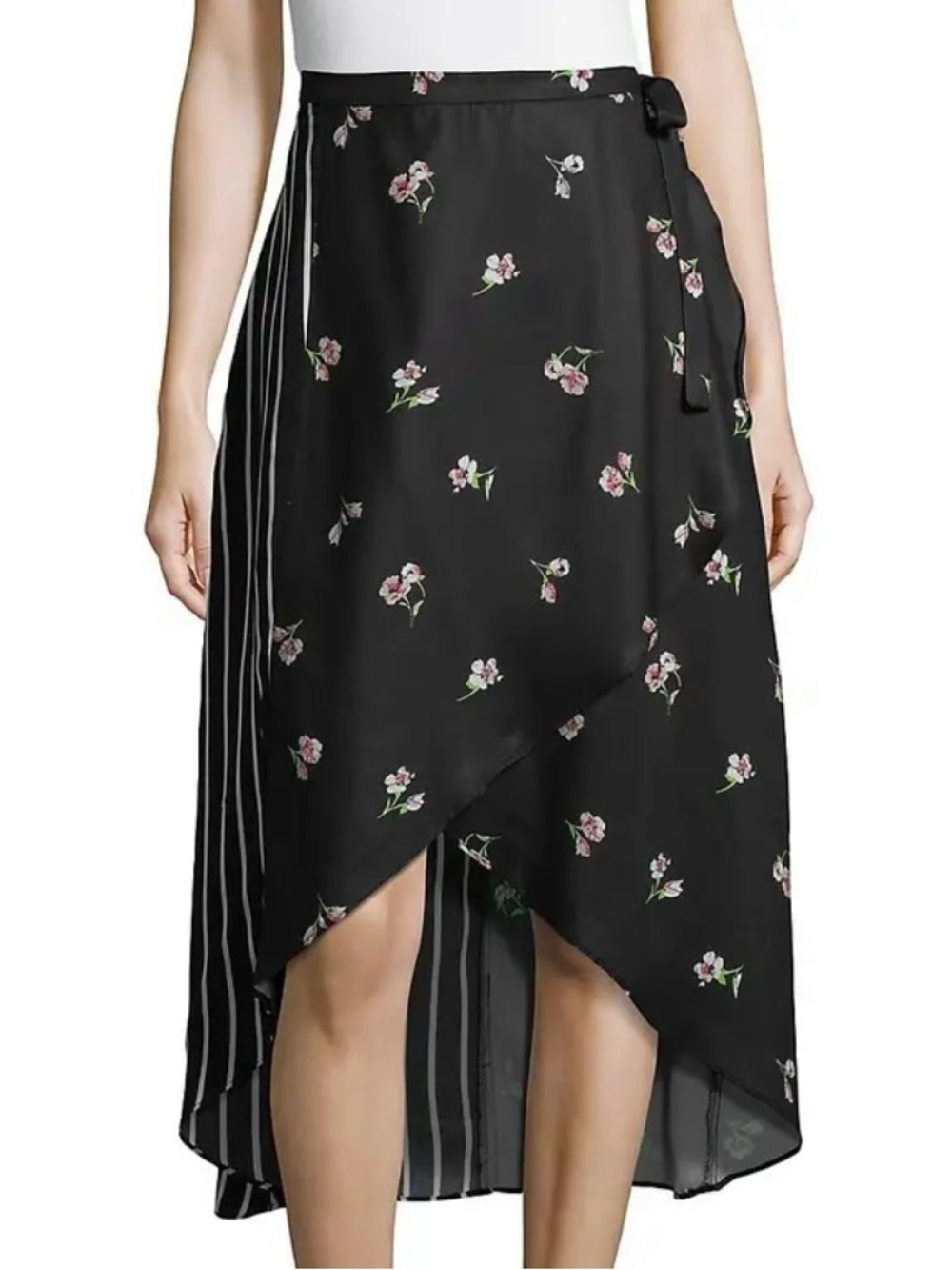Design Lab Skirt Asymmetric Mixed Print Midi High Low Size L Whimsigoth Fairy